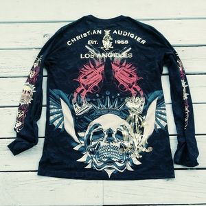 CHRISTIAN AUDIGIER tattooed style long sleeve